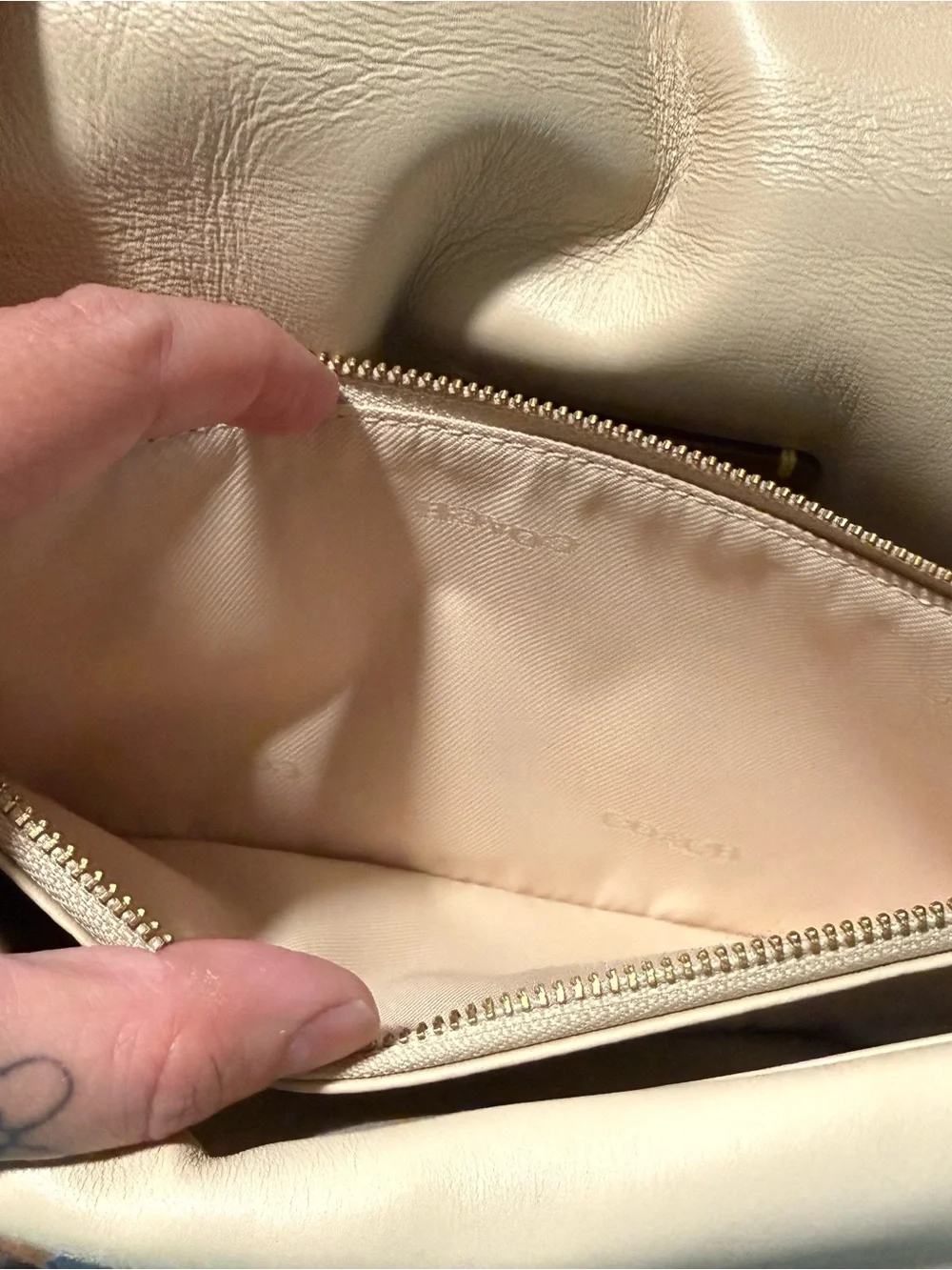 Coach Pillow Tabby Cream Shoulder Bag - Picture 5 of 6